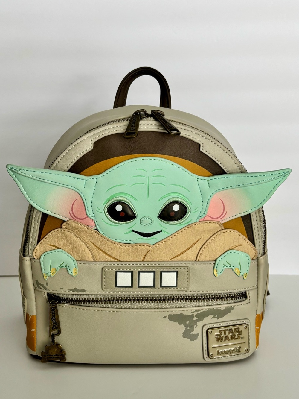 Loungefly Star Wars Grogu Baby Yoda Mini Backpack NWOT Disney Faux Leather